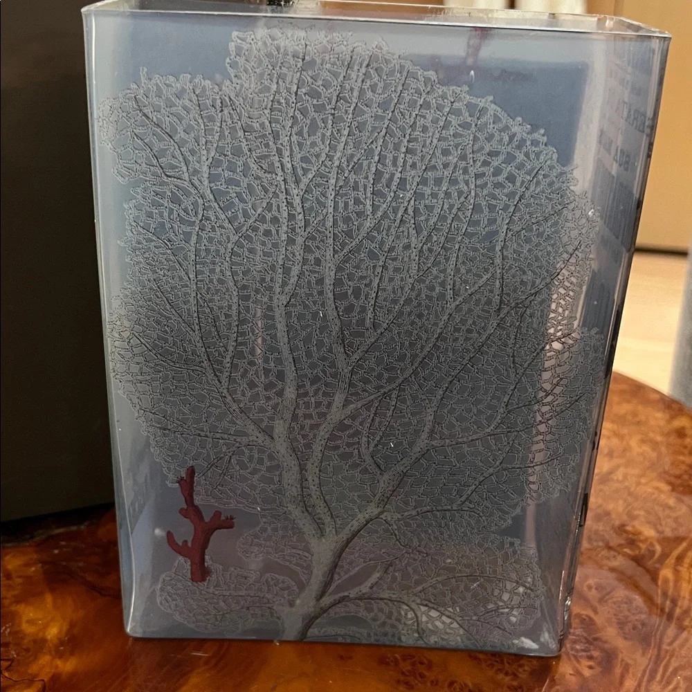 Fringe Studio Coral Rhino Transferware Rectangular Glass Vase